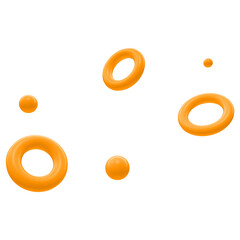 abstract orange background with circles