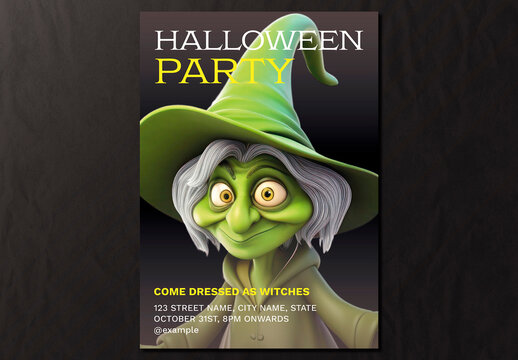 Halloween Party Poster Template CMYK