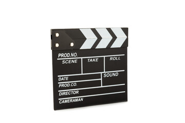 Movie clapper. Movie clapper isolated on white background. Concept recreation and entertainment....