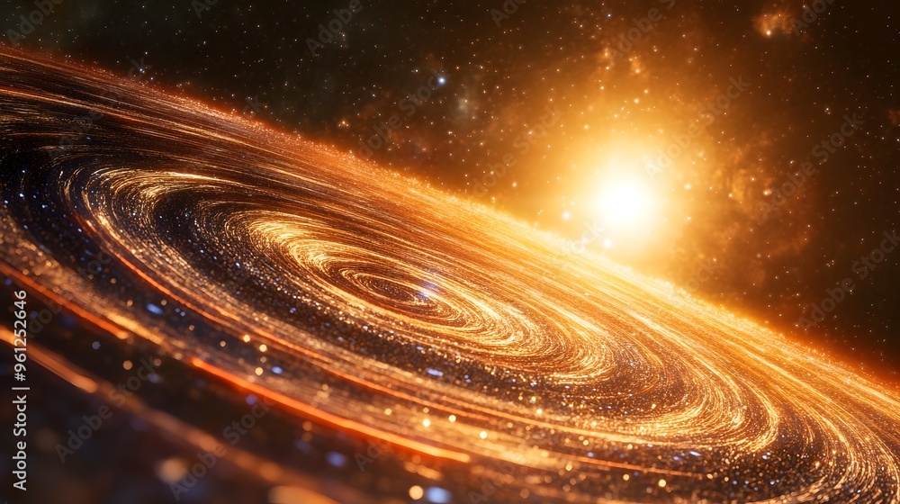 Poster holographic visualization of the oort cloud the distant boundary of our solar system showcasing the 