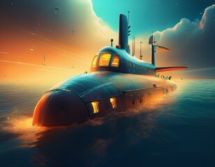 Submarine in digital form