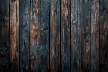 Fototapeta premium Dark wood texture background surface with old natural pattern, texture of retro plank wood use for background, poster, banner, brochure and graphic design , ai