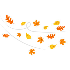 Wind Blowing Autumn Leaves