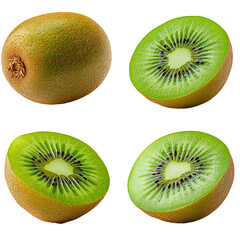Fototapeta premium Set of kiwi on transparent background.