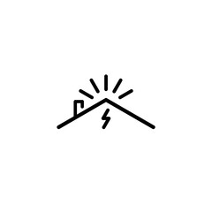 Solar house icon isolated on white background