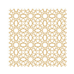 Vector abstract geometric islamic background. Based on ethnic muslim ornaments. Intertwined paper stripes. Elegant background for cards, invitations etc.