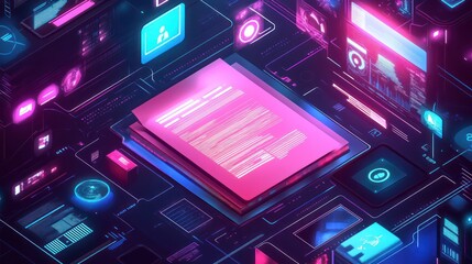 Obraz premium Digital Document Interface