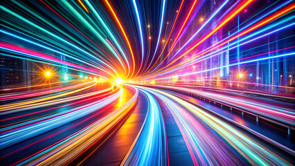 Abstract lines background with overlapping colorful lines