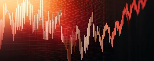 A stock price chart with large gaps, highlighting sudden market openings after big news events