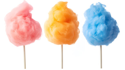 Colorful Cotton candy isolated on white background