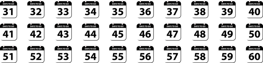 Countdown days left banner. Count time sale. Days to go. Countdown scoreboard timer. Vector illustration .