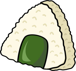 Onigiri japanese food illustration