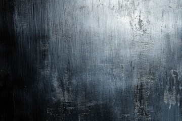 Obraz premium Dark gray silver background with a brushed metal effect, featuring a rough, grungy grain texture. It resembles stainless steel, perfect for a sleek, industrial look , ai