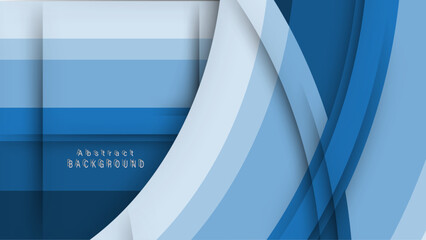 Captivating abstract design featuring layered curves and waves in various shades of blue, creating depth and texture