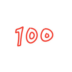 one hundred red doodles