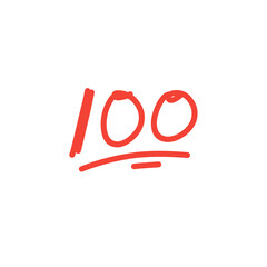 one hundred red doodles