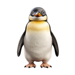 Obraz premium a cute penguin isolated on transparent and white background