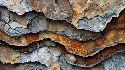 Layered Abstract Art of Rust and Metal