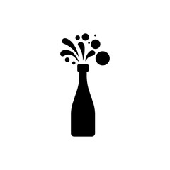 Champagne Bottle Silhouette