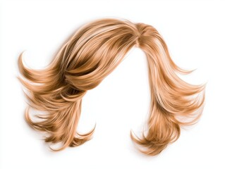 A blonde wig with long, wavy hair