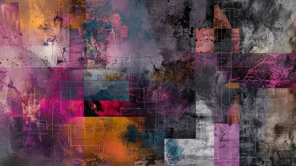 Abstract Geometric Painting with Layers and Colors