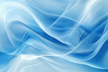 Obraz premium Blue wavy abstract background with gentle curves and smooth transitions.