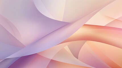 Curved and sharp shapes in pastel colors with smooth textures in constructivist backdrop