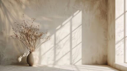 Brown to beige gradient backdrop with soft textures creating a natural elegant feel