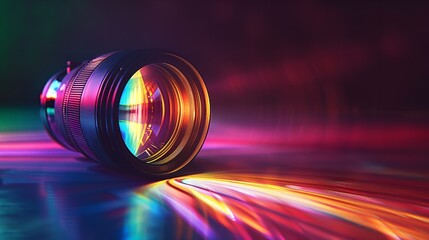 A camera lens with prism-refracting light 