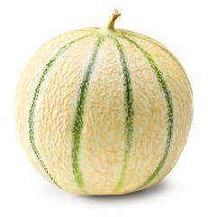 Cantaloupe melon isolated on white background. clipping path