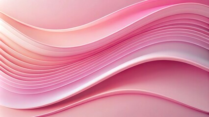 Asymmetrical modern pink pastel wallpaper with abstract fluid wave background