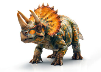Fototapeta premium Triceratops isolated on a white background.