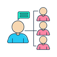 Teamwork communication meeting icon