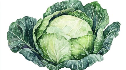 Obraz premium Fresh and Vibrant Cabbage: A Lush Exploration of Nature's Green Delights