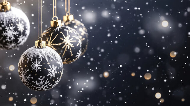 Christmas sall with snowflakes, celebration vector illustration