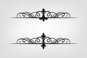 Classic Vintage Baroque Victorian Ornament Frames Separator Elements Classic Wedding Invitation