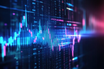 Fototapeta premium Abstract Stock Market Data Visualization