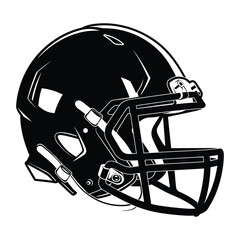 Fototapeta premium American football helmet silhouette vector
