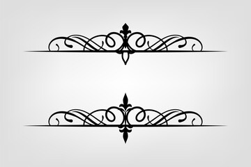 Classic Vintage Baroque Victorian Ornament Frames Separator Elements Classic Wedding Invitation