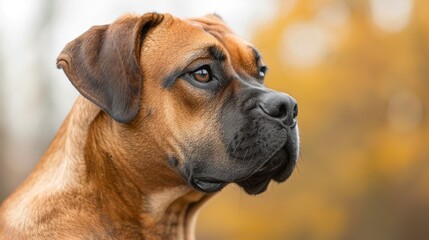 Close-up Portrait of a Brown Dog