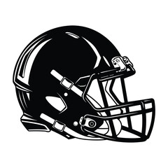 American football helmet silhouette vector