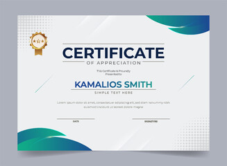 Fototapeta premium Simple and modern certificate design template