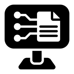 data science, computer system, computer science, application, software, system solid or glyph icon