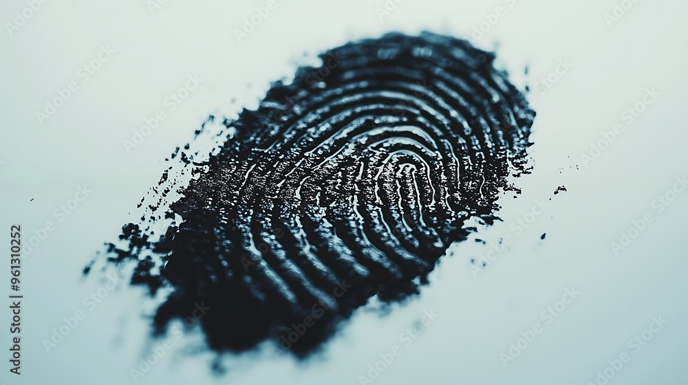 Aufkleber a fingerprint image representing identity, security, and forensic analysis, highlighting its unique 