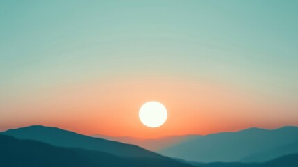 Fototapeta premium Sunrise Serenity, a breathtaking display of nature's beauty at dawn, showcasing vibrant colors and a tranquil atmosphere, inviting introspection and emotional connection.