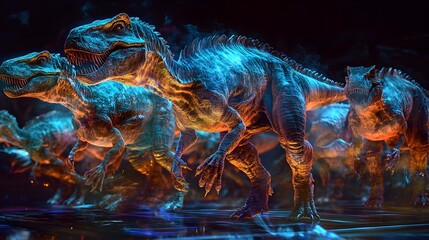 Witness the majestic Iguanodons roaming their ancient Jurassic habitat