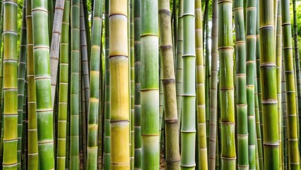 Obraz premium Bamboo stems are tall slender and cylindrical with distinct joints or nodes along their length