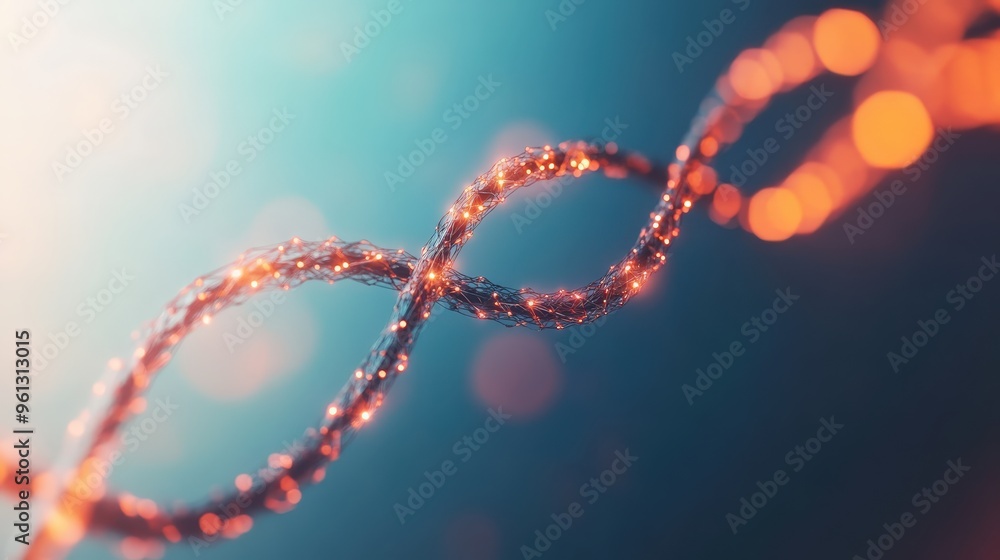 Poster an artistic representation of infinite connection and global communication through light