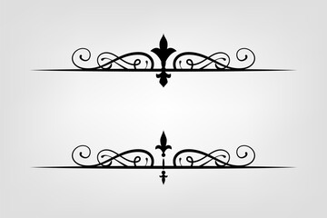 Classic Vintage Baroque Victorian Ornament Frames Separator Elements Classic Wedding Invitation