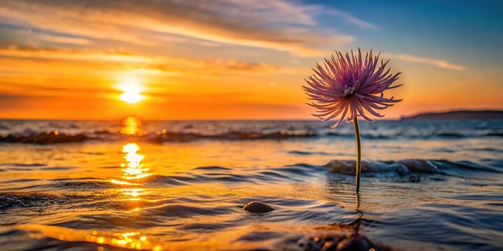 Beadlet anemone on the Scotland coast silhouette